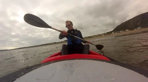 Kayaking in Abersoch Stock Footage 46723230