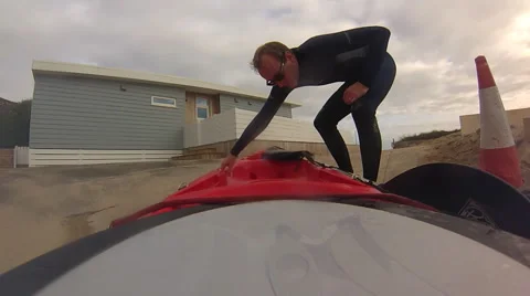 Kayaking in Abersoch Stock Footage 46723414