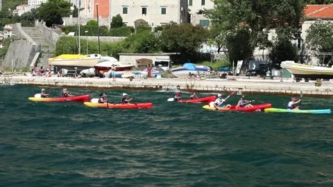 Kayaking Adventure Stock Footage 254300688