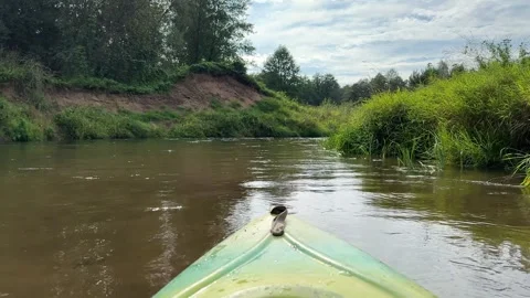 Kayaking on a beautiful river Stock-Footage 255114021