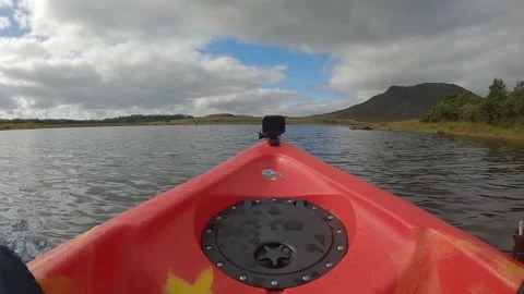 Kayaking calm waters Stock Footage 232961698