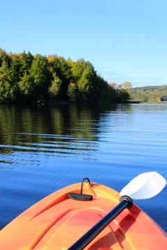 Kayaking in early Fall Stock Photos