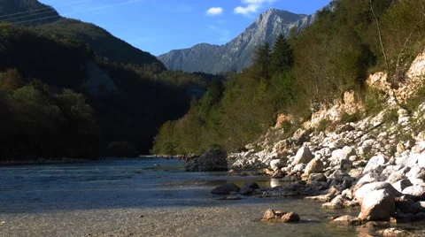 Kayaking in emerald river. Stock Footage 42528147