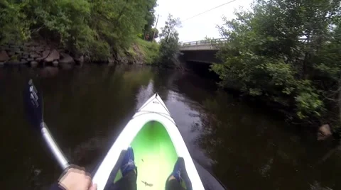 Kayaking GoPro Point of View Shot Stock-Footage 44925521