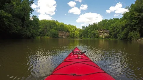 Kayaking on Grayson Lake Video stock 93361588