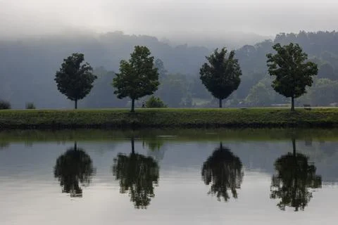 Kayaking Holston River at Warrior State Park, Tennessee, USA Foto stock