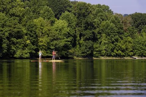 Kayaking Holston River at Warrior State Park, Tennessee, USA Stock Photos
