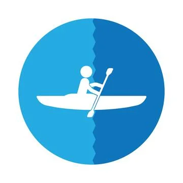 Kayaking icon vector Stock Illustration