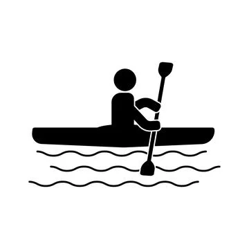 Kayaking icon vector Stock Illustration