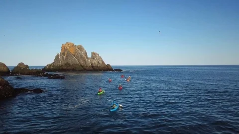 Kayaking at Kamchatka Stock Footage 91541527