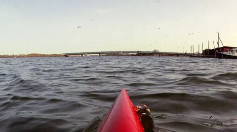 Kayaking in lagoon Video stock 2849695