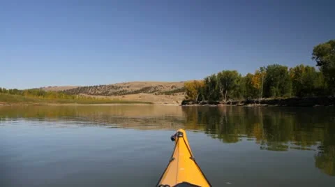 Kayaking Missouri river Видео 12346242