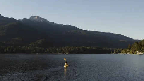 Kayaking On A Mountain Lake Stock-Footage 115905255