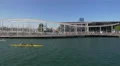 Kayaking near Rambla de Mar in Barcelona 4k or 4k+ Resolution