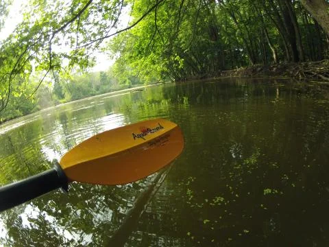 Kayaking Oar Stockfoto's