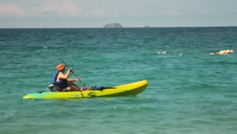 Kayaking in Ocean(HD)c Stock Footage 8993904