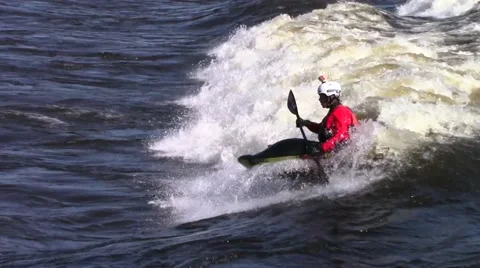 Kayaking on the Ottawa river Stock Footage 62506976