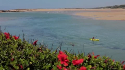 Kayaking in Oualidia, Morocco Video stock 76846494
