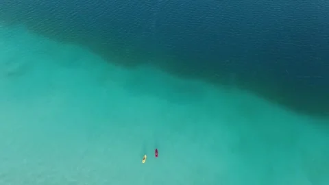 Kayaking over the Reef Stock Footage 261166331