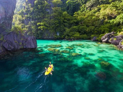 Kayaking in Philippines Stock Photos