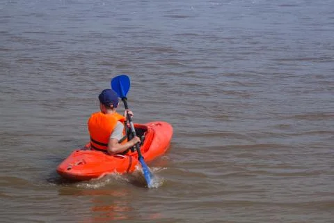 Kayaking, rest, summer. Stock Photos