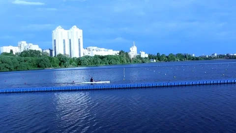 Kayaking in river Stock Footage 155151202