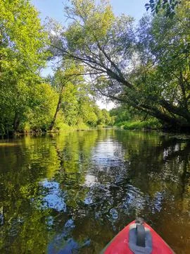 Kayaking on the river Stock Photos