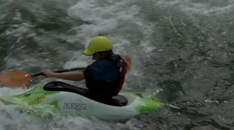 Kayaking on river tight 動画素材 8684796