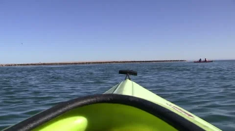 Kayaking on sea Stock Footage 11974343