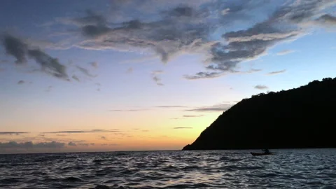 Kayaking in the sea Stock Footage 134103852