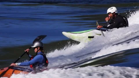 Kayaking at Skookumchuck Video stock 180232895