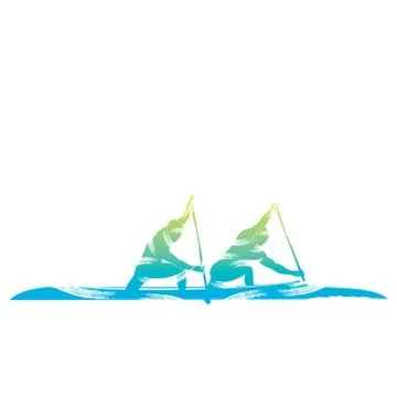 Kayaking sport design vector Illustrazione stock