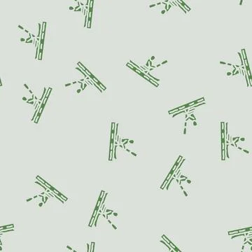 Kayaking spring glyph vector seamless pattern 스톡 일러스트
