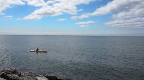 Kayaking on a summers morning Stock Footage 39538027