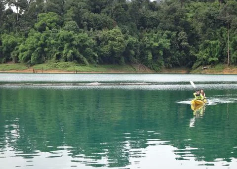 Kayaking through Tranquil Waters Stock Photos