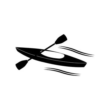 Kayaking vector icon Stock Illustration