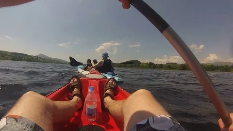 Kayaking in Wales Stock Footage 81677988