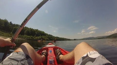 Kayaking in Wales Stock Footage 81678023