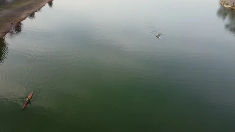 Kayaks in the lake Stock-Footage 168618981