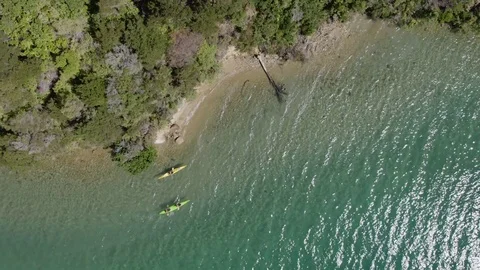Kayaks in Ocean Stock Footage 82555679