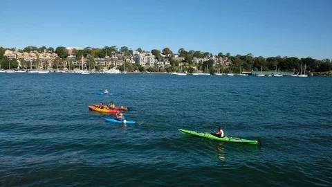 Kayaks slo-mo Stock Footage 108541555