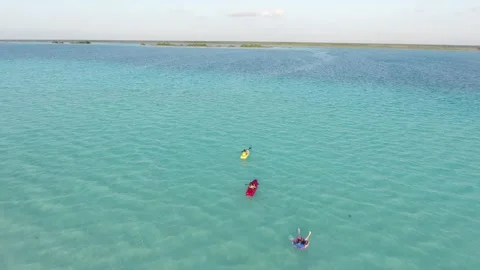Kayaks on the water Stock Footage 261166342