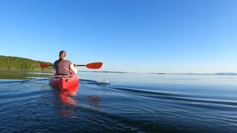 Kayker Paddling 스톡 동영상 158691940