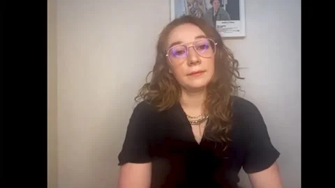 Kayli Carter is interviewed online about her new film 'Let Him Go' - 2021 Video stock 157438944