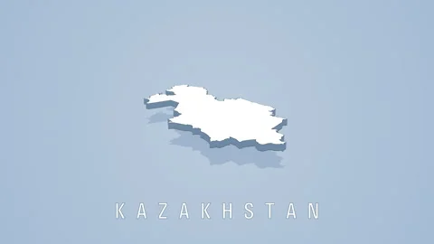 Kazakhstan country map morphing animation Stock Footage 329054195
