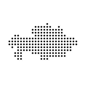 Kazakhstan dotted vector map Stockillustratie