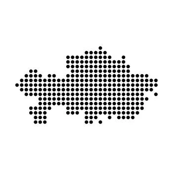 Kazakhstan dotted vector map Illustrazione stock