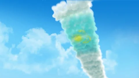 Kazakhstan Flag 3D Render Animation Created with Colored Smoke Trails by Air Stock-Footage 332307985