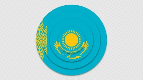 Kazakhstan flag animation Video stock 276406879
