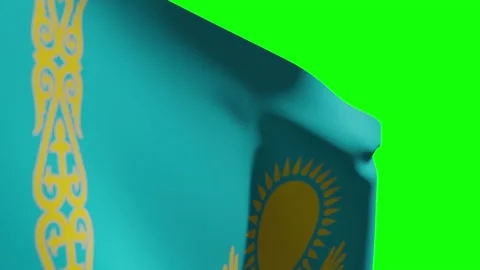 Kazakhstan Flag Close Видео 136122213
